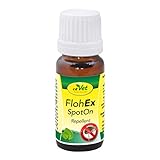 cdVet FlohEx SpotOn rein pflanzliches Flohmittel 10 ml - natürlicher Flohschutz ohne Chemie für Hunde, Katzen und alle Wirb