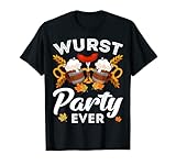 Wurst Party Ever Bier Deutsches Oktoberfest Lustig T-S