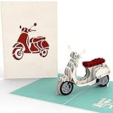 3D-POP-Up-Karte mit Motorroller - zum Beispiel zum Fü