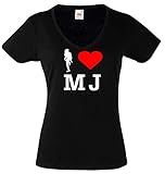 world-of-shirt Damen T-Shirt I Love Michael Jackson S