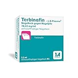 Terbinafin - 1 A Pharma®, Wirkstoffhaltiger Nagellack für leichte bis mittelschwere Formen von Nagelpilz mit Terbinafin 78,22 mg/ml (3,3 ml)