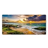Großes Mauspad,600x300x3mm PC ZubehöR Schreibtisch Unterlage,Ergonomisches Mauspad,PC Tisch Gaming Mousepad,Laptop Unterlage,Gaming Accessories PC Gadgets Mauspads Desk Mat Braun Grü