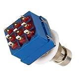 EElabper Gitarren-Effektpedal 3pdt 9 Pins Box Stomp Fußschalter True Bypass E-Gitarren-Zubehö