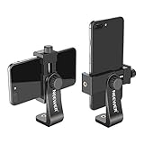 Neewer Smartphone Halter Vertikale Halterung mit 1/4-Zoll Stativhalterung Handy Klemme Adapter Kompatibel mit 13/13 Pro/13 Pro Max/13 Mini/12/11 Pro Max/X/XR, Galaxy S20+/S20, Huawei P40 Pro usw