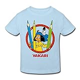 Spreadshirt Yakari Buntstifte Kinder Bio-T-Shirt, 152, Hellb