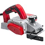 Dekaim Elektrohobel Handhobel Elektrisch Hobelmaschine 1100W, 220V, Spantiefe 2mm, Hobelbreite 82mm mit Ersatzkohlebürsten und Ersatzhob