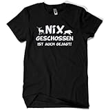 Nix geschossen ist auch gejagt - Jäger T-Shirt Geschenke Jäger Jagd Geschenke Jagd Zubehör (Schwarz, XL)
