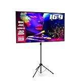 ESMART Expert X-Type Ultralightweight Stativ-Leinwand [Größenauswahl] 177 x 100 (80') 16:9 | Heimkino Beamer LCD LED | Schneller Aufbau | Vormontiertes Stativ | T