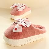 Perferct Mens Slippers Size 7-Winter Plush Outdoor Cozy Slipper-for Kids and Adults-Wear Plush Slippers on high Heels, Step on Shit Slippers,pink,36/37