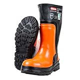 Oregon Yukon Kettensägen-Schnittschutz-Gummustiefel aus Naturkautschuk, mit Stahlkappen (Größe 43)
