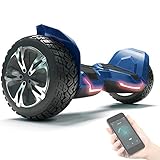 8.5' Premium Offroad Hoverboard Bluewheel HX510 SUV Deutsche Qualitäts Marke- Kinder Sicherheitsmodus & App - Bluetooth - Starker Dual Motor - Elektro Skateboard Self Balance Scooter (Blue)