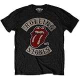 Rolling Stones Herren Tour 78 Mens Blk TS T-Shirt, Schwarz, Larg