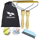 Fusselentferner,Lint Roller, Fusselrolle Kleidung Debobbler Kleiderrasierer Holzgriff Fellentferner Lint Remover Hundehaarentferner Teppichschaber für Couch Stoffrasierer fü