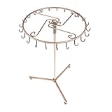 Rotierenden Kupferfarbe Metallhalsketten-Armbandhalter Schmuck