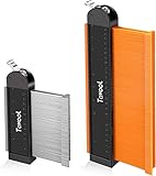 Konturenlehre mit Schloss – Tavool Konturenlehre Profilwerkzeug 12.7 cm & 25.4 cm breit mit Aluminiumschloss Konturlehre Duplikator zum Messen von Ecken, Fliesen und Laminat, 2 Stück