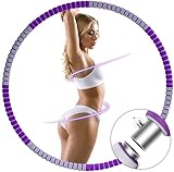 GRHM Fitness Reifen Hoop Erwachsene Kinder für Massage und Gewichtsabnahme mit Stabiler Edelstahlkern, 8 Segmente Abnehmbarer, Gewichten Einstellbar(von 1kg bis 3.5kg)