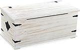 Truhenbank Pinie Massiv Truhe Massivholz Wäschetruhe Sitzbank corona Shabby 110x55x50
