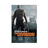 Gaming-Poster Tom Clancy's The Division 1, Leinwand-Poster, Wandkunst, Deko, Bild, Gemälde für Wohnzimmer, Schlafzimmer, Dekoration, ungerahmt: 30 x 45