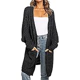 Dafanx Damen Strickpullover Frauen Casual Langarm Lose Strickjacke Outwear Herbst Winter Warme Top