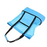 Omabeta Mesh-Strandtasche, Strandtasche Mesh-Design für den Garten(Blau)
