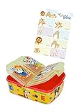 Mickey Mouse Kinder Premium Brotdose Lunchbox Frühstücks-Box Vesper-Dose mit 3 Fächern + Namensaufkleber Stick