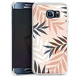 DeinDesign Hard Case kompatibel mit Samsung Galaxy S6 Edge Schutzhülle weiß Smartphone Backcover Palme S