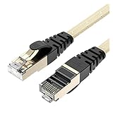 Ethernet Kabel Ethernet-Kabel RJ45 CAT7 LAN-Kabel STP RJ 45 Flat-Netzwerkkabel-Patchkabel für Modem, Router, TV, Patch-Panel, PC, Laptop Heimbüro-Internetkabel ( Color : CAT7 gold , Length : 2m )