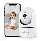 Winees Baby Kamera, 1080P WLAN Überwachungskamera Innen ip Haustier Kamera mit Zwei-Wege-Audio und Nachtsicht, uberwachungskamera Uterstützt Bewegungserkennung, App Kontrolle mit Alexa, Google H