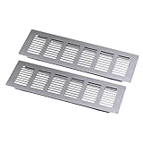 RDEXP 2 x Lüftungsgitter, Aluminiumlegierung, 25 cm, quadratisch, für Wände, silberfarb