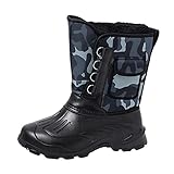 JDGY Winterstiefel Herren Thermostiefel Waterproof Schneestiefel Tarnung Stiefeletten Plus Samt Snow Boots Flache Winterschuhe Winter Warme Gefüttert Baumwollschuhe Hohe Stiefel Ankle B