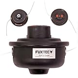 Fuxtec Nylon Doppelfadenkopf schwarz für FX-RT126 & RT226 mit Tippautomatik Fadenspule Benzin Motorsense M8 Gewinde, bis zu 10.000U/min. geeig