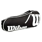 Wilson Schlägertasche Advantage II Triple Racket Bag Tasche, Black/White, 71 x 22.5 x 29