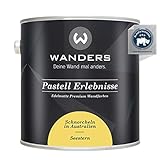 Wanders24® Pastell Erlebnisse (2,5 Liter, Seestern) edelmatte Wandfarbe - Feine Farben - in 40 Farbtönen - Wandfarbe Grau - Made in Germany