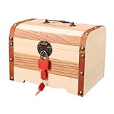 XHAEJ Personalisierte geldbox kreative geldbox Holz sperre schatzkiste Kind Boy münze Piggy Bank ist Nicht erlaubt großer Kapazität sparen Passwort Box sparen Geldbox Münzbank (Size : 25cm)