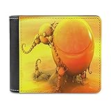 Wonderful Sphere Art Elefant Wandbild Leder PU Brieftasche Clutch Platz für Kreditkarten, Bargeld etc. DIY individuelle Geldbörse Mode Kreditk