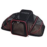 JOMYO Hundebox Faltbar, Welpenauslauf, Katzengehege Outdoor, Leichte Faltbare Katzenkiste, Tragbare Katzentasche, Atmungsaktive Tasche Mit Doppelter Ausdehnung Für Haustiere, Tragbare, Ausdehnbare H