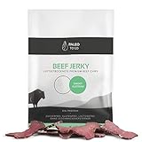 Bio BEEF JERKY - PALEO - 75% Protein - LOWER-CARB - Allgäuer Weiderind (4 x 30g) - Biltong - Trockenfleisch aus ÖSTERREICH