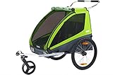Thule Coaster XT 2-Sitzer Kinderanhänger mit Kupplung und Buggy-Set Farbe Avocado-grün 2020
