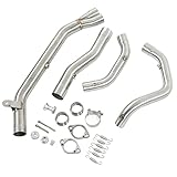 Auspuff Mittelrohr, hitzebeständiger Edelstahl Auspuff vorne mittleres Verbindungsrohr hochfest für M