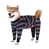 C/ Hunde-Einteiler, Genesungsanzug, E-Halsband, Alternative, Haustier-Wundschutz, postoperatives Hemd, langärmelig, Hunde-Pyjama, gegen Leck
