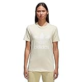 adidas Damen Trefoil Tee T-Shirt, Beige (Missun/White), D38