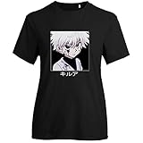 yanqiu Hunter X Hunter T-Shirt, T-Shirts für Damen, Weiß / Schwarz Gr. X-Large, Schw