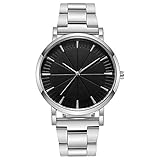 Neu Edelstahlbanduhr Herren Business Herren Quarzuhr Quarz Chronograph Wasserdicht Edelstahl Wasserdichte Uhren Business Casual Sport Design Armbanduhr FüR H