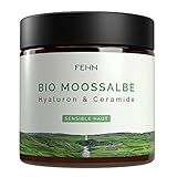 Fehn Bio Moossalbe gegen Falten | Anti Falten Creme Mooscreme | Anti Aging Salbe | Hyaluron, Isländisch Moos, Ceramide | Made in Germany | Vegan ✔ Naturkosmetik ✔ Nachhaltig ✔ Tierversuchsfrei ✔ 60