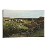 Französische Realistische Maler Gustave Courbet Château D'Ornans Poster Geschenke Leinwand Gemälde Poster Wandkunst Dekorative Bilder Drucke Moderne Dekoration Gerahmt 20 x 30