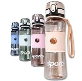 JaMa Trinkflasche Kinder Schule Auslaufsicher 350ml Mädchen Jungen Wasserflasche Kindergarten BPA Frei Tritan Robust Stabil Sport Outdoor Fitness Orang