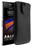 mumbi Echt Ledertasche kompatibel mit Sony Xperia Z2 Hülle Leder Tasche Case Wallet, schw