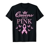 Im Oktober tragen wir ein Brustkrebsbewusstsein mit rosa Schleife T-S