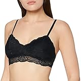 Iris & Lilly Damen Bustier Aus Spitze, Wattiert BH, Schwarz, M