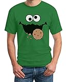 Karneval & Fasching Keks-Monster Krümel Kostüm Herren T-Shirt XL Grü